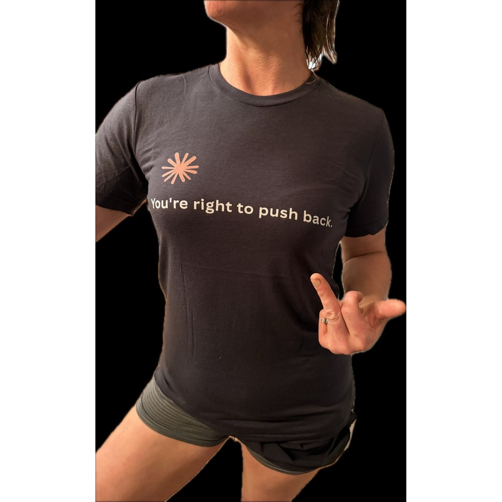 🤓NWT Claudisms "You're Right To Push Back" Medium Premium Cotton T-shirt 😜